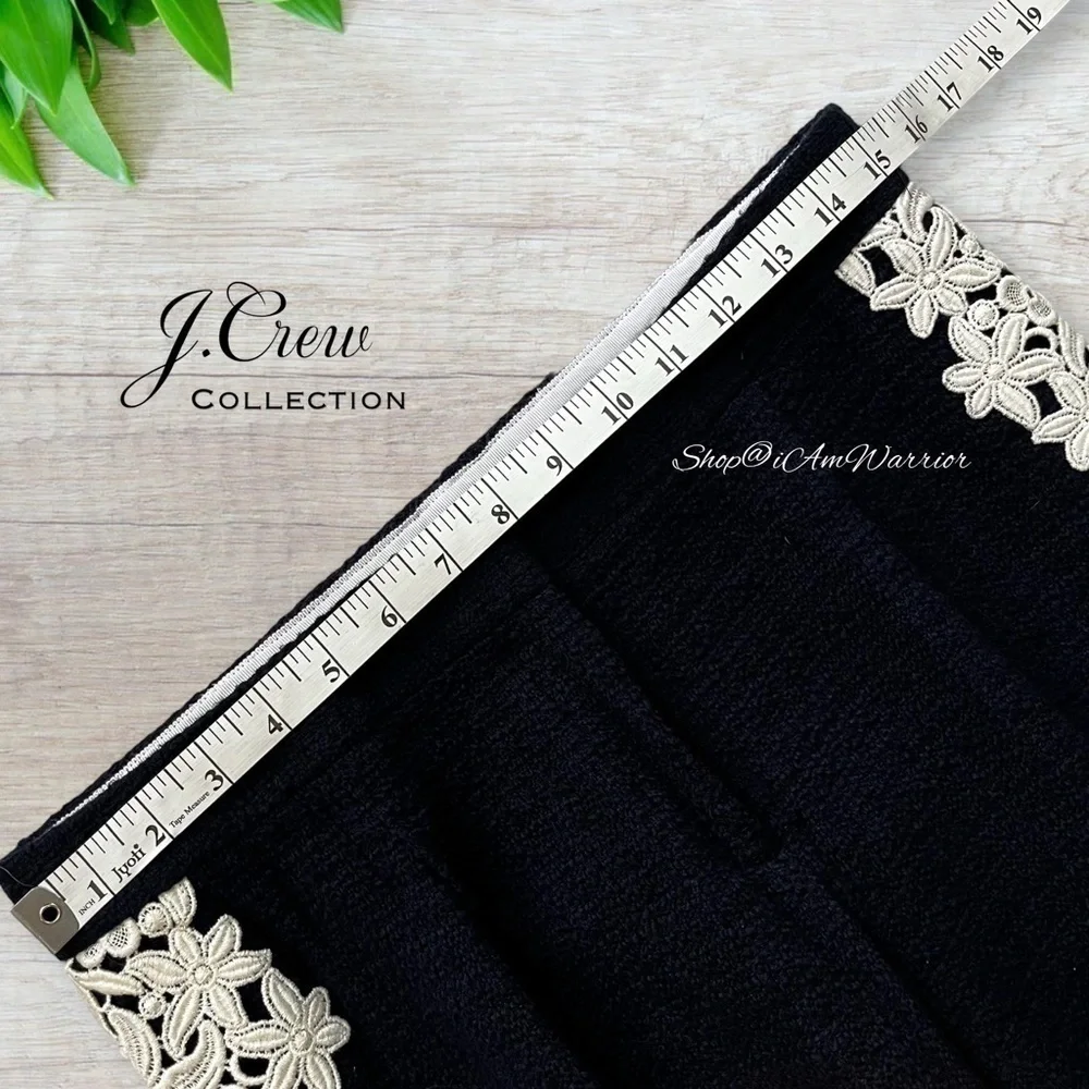 J.Crew Collection NWT rare guipure lace stripe navy tuxedo pants Shop@iamwarrior